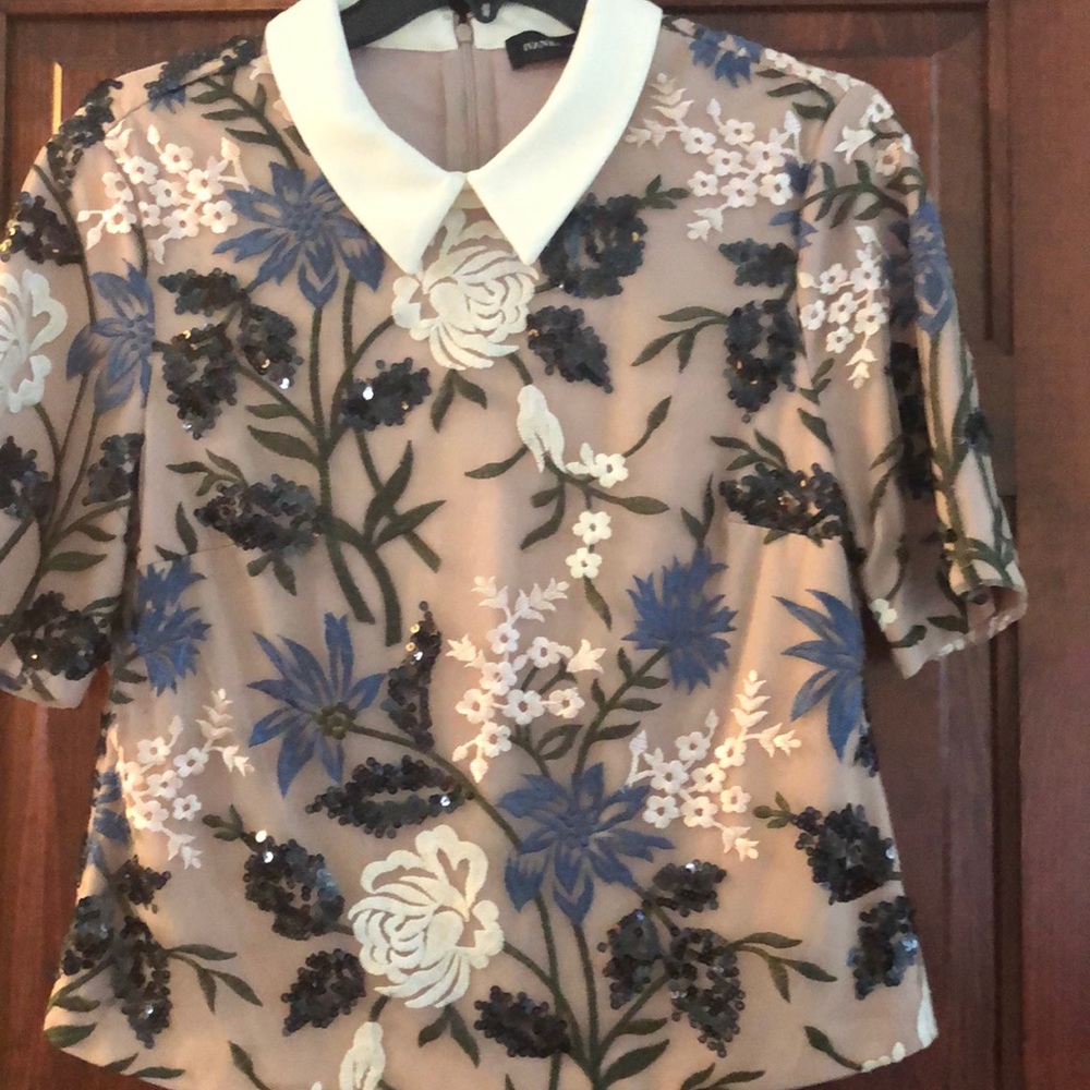 Silk and beaded top